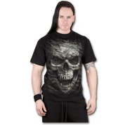 CAMO-SKULL - T-SHIRT SCHWARZ - HERREN-T-SHIRTS, SPIRAL DIRECT