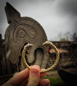 FLÓKI, VIKING BRASS BRACELET BY WULFLUND - BRONZE HISTORICAL JEWELS