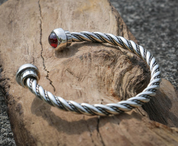 ALESIA, SILVER BRACELET, GARNET - BRACELETS