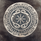 VEGVÍSIR WALL DECORATION, PLATE 43CM - WOODEN PAINTINGS