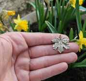 MAPLE LEAF, BRONZE PENDANT - PENDANTS, NECKLACES