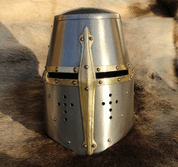 CRUSADER HELMET - BRASS - MEDIEVAL HELMETS