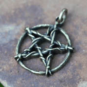 PENTAGRAM PENDANT IN ZINC, ANTIQUE BRASS - ALL PENDANTS, OUR PRODUCTION