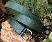 PINE CONES, FORESTRY LEATHER BELT WITH FORGED BUCKLE - BELTS