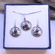 ANTICA ROMA, STERLING SILVER EARRINGS WITH A GEM - EARRINGS