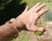 BRACELET WITH RUNES, BRASS - VIKING, SLAVIC, CELTIC BRACELETS - BRONZE AND BRASS