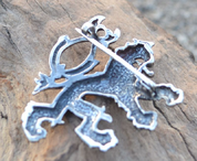 CZECH LION, SILVER BROOCH, AG 925 - BROOCHES AND BUCKLES