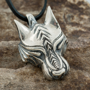 WARG, NORSE WOLF, VIKING PENDANT, STERLING SILVER - PENDANTS