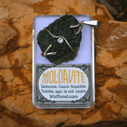 SIRAEL MOLDAVITE SILVER PENDANT - MOLDAVITE