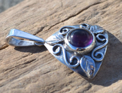 BOUDICCA, STERLING SILVER PENDANT WITH AMETHYST - PENDANTS