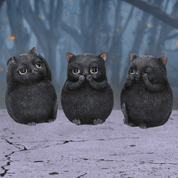 THREE WISE FAT CATS 8.5CM - FIGUREN, LAMPEN