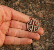 SUN SYMBOL, HALLSTATT CULTURE, BRONZE PENDANT - PENDANTS, NECKLACES