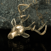 DEER HEAD, PENDANT, BRONZE - BRONZE HISTORICAL JEWELS