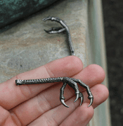 BIRD CLAW, TALON PENDANT, TIN - DRAGON FANTASY AMULETS