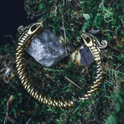 DREKI, VIKING BRASS BRACELET BRAIDED - VIKING, SLAVIC, CELTIC BRACELETS - BRONZE AND BRASS