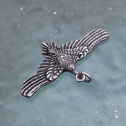 FLYING CROW - RAVEN, ZINC PENDANT - VIKING PENDANTS