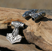 TÓR, THORS HAMMER, ZINK, ALTSILBER - WIKINGERAMULETTE