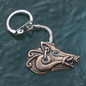 CELTIC BOAR, BRONZE, KEY RING - KEYCHAINS