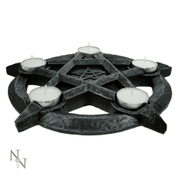 PENTAGRAM GOTHIC WICCAN TEALIGHT HOLDER - CANDLE HOLDERS, FIGURES