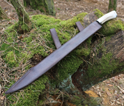 DAGUR, GESCHMIEDETE WIKINGER SCRAMASAX - LANGEN MESSER, SACHSE