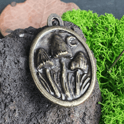 NIGHT MAGIC - MUSHROOMS :), PENDANT, ZINC, OLD BRASS - ALL PENDANTS, OUR PRODUCTION