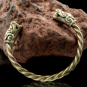 VIKING WOLF, BRACELET FROM BURG, SWEDEN, BRONZE - HISTORISCHEN REPLIKEN AUS BRONZE