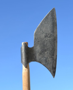 IRISH GALLOWGLASS AXE, FORGED REPLICA, 16TH CENTURY - AXES, POLEWEAPONS