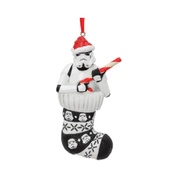 STORMTROOPER IN STOCKING HANGING ORNAMENT 11.5CM - STAR WARS