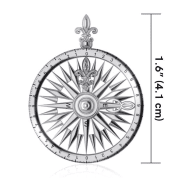 NAUTICAL COMPASS, SILVER PENDANT, AG 925 - NAUTISCHER SILBERSCHMUCK