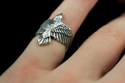 CORVUS, RAVEN, SILVER RING - RINGS