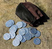 POUCH WITH 25 GROSCGEN OF PRAGUE - MEDIEVAL AND RENAISSANCE COINS