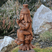 VODNIK - WATER SPIRIT - VODYANOY, WOODEN CARVED FIGURE FROM THE CARPATHIANS - WOODEN STATUES, PLAQUES, BOXES