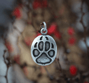 WOLF TRACK, PENDANT, TIN - ANIMAL PENDANTS