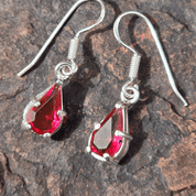 BATHORY, SILVER EARRINGS, GLASS, AG 925 - EARRINGS