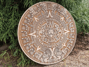 AZTEC CALENDAR WALL DECORATION 29CM WOOD - WOODEN STATUES, PLAQUES, BOXES