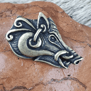 CELTIC BOAR - HEAD, PENDANT, ZINC - ANTIQUE BRASS - CELTIC PENDANTS