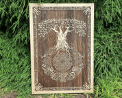 YGGDRASIL WALL DECORATION 45CM OAK - WOODEN STATUES, PLAQUES, BOXES