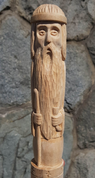 VELES, SLAVIC GOD, CARVED WOODEN FIGURINE - WOODEN STATUES, PLAQUES, BOXES