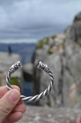 VIKING WOLF BRACELET FROM BURG, GOTLAND, SILVER 925, 63 G - BRACELETS