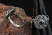 SLAVIC RING WITH GARNET - RINGS