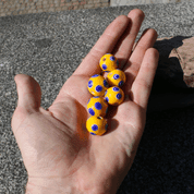 CELTIC GLASS BEAD, YELLOW, REPLICA - HISTORICAL GLASS BEADS, REPLICA