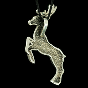 CELTIC DEER - HERNE, STERLING SILVER PENDANT - PENDANTS