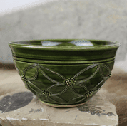 GREEN BOWL 13.5 CM - HISTORICAL CERAMICS