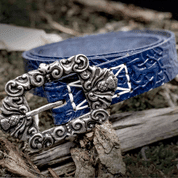 ALBA, SCOTTISH LEATHER BELT BLUE - BELTS