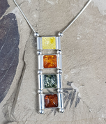 WIOLA, AMBER, NECKLACE, STERLING SILVER - AMBER JEWELRY