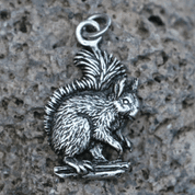 SQUIRREL, PENDANT, ZINC, ANTIQUE SILVER - ALL PENDANTS, OUR PRODUCTION