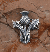 SCOTTISH THISTLE - ALBA, SILVER PENDANT - PENDANTS