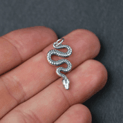 SNAKE, SILVER PENDANT - PENDANTS