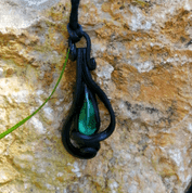 GREEN GLASS DROP - PENDANT - FANTASY JEWELS