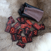 RUNES - ELDER FUTHARK, SET OF WOODEN RUNES - RUNE PENDANTS